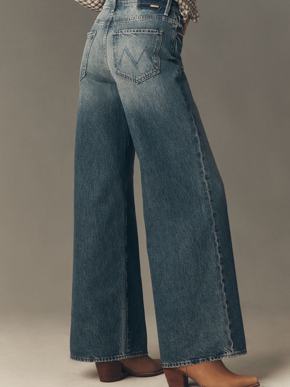 Anthropologie MOTHER The Ditcher Roller High Rise Wide Leg Jeans EUC Size 30 - Picture 4 of 12